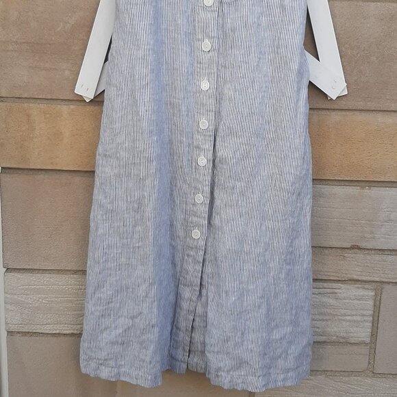 Quince Midi 100% European Linen Dress Cottage Core - Picture 8 of 9